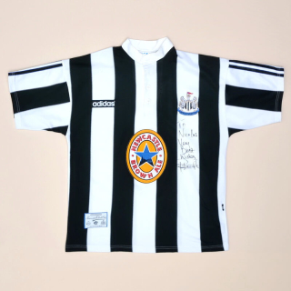 Newcastle 1995 - 1997 'Signed' Home Shirt (Very good) M