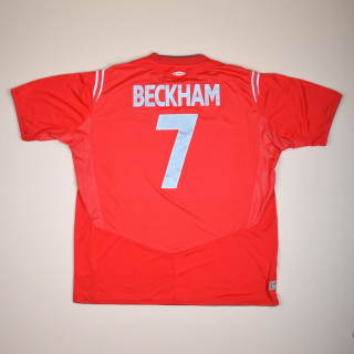England 2004 - 2006 Away Shirt #7 Beckham (Good) XXL