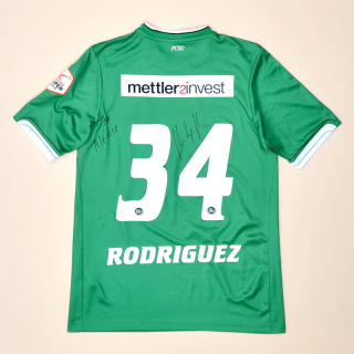 St Gallen 2014 - 2015 Match Issue Signed Home Shirt #34 Rodriguez (Very good) S/M