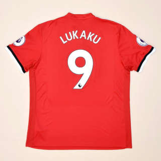 Manchester United 2017 - 2018 Home Shirt #9 Lukaku (Good) XL