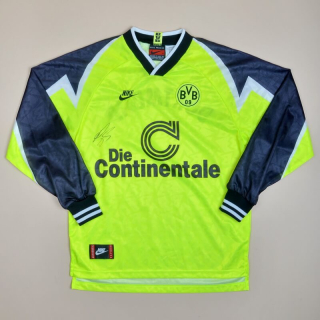 Borussia Dortmund 1995 - 1996 'Signed' Home Shirt (Excellent) M