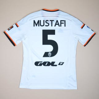 Valencia 2014 - 2015 Player Issue Home Shirt #5 Mustafi (Very good) L