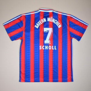 Bayern Munich 1995 - 1997 Home Shirt #7 Scholl (Very good) S