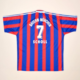 Bayern Munich 1995 - 1997 Home Shirt #7 Scholl (Good) XL