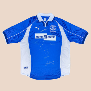 Everton 2001 - 2002 'Signed' Home Shirt (Very good) XL