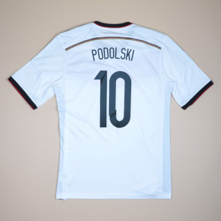 Germany 2014 - 2015 Home Shirt #10 Podolski (Excellent) L
