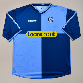 Wycombe Wanderers 2003 - 2005 'Signed' Home Shirt XL