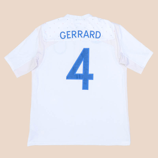 England 2011 - 2012 Home Shirt #4 Gerrard (Good) L