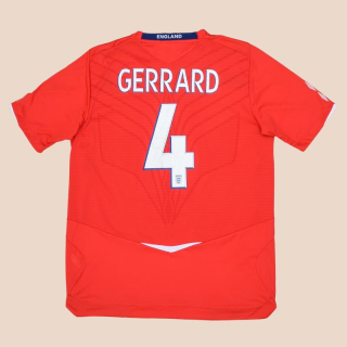 England 2008 - 2010 Away Shirt #4 Gerrard (Very good) L