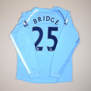 Manchester City 2008 - 2009 Match Issue Signed Home Shirt #25 Bridge (Very good) L