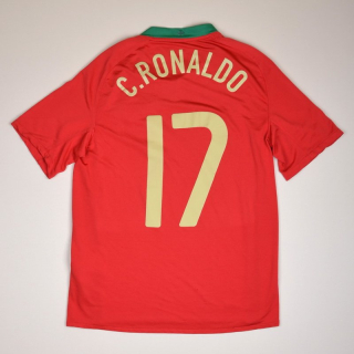 Portugal 2008 - 2010 Home Shirt #17 Ronaldo (Good) S
