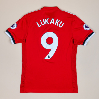 Manchester United 2017 - 2018 Home Shirt #9 Lukaku (Very good) S