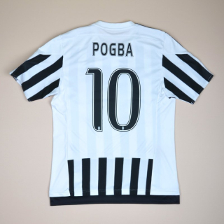 Juventus 2015 - 2016 Champions League Home Shirt #10 Pogba (Very good) M