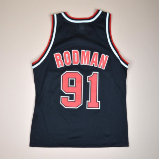 Chicago Bulls Basketball Shirt #91 Rodman (Good) L