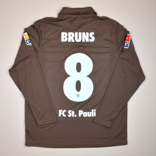 St Pauli 2009 - 2010 Match Issue Home Shirt #8 Bruns (Excellent) XL
