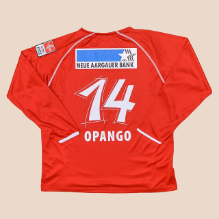 FC Aarau 2005 - 2006 Match Issue Home Shirt #14 Opango (Good) XL