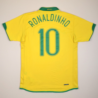 Brazil  2006 - 2008 Home Shirt #10 Ronaldinho (Good) S