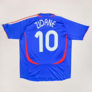 France 2006 Home Shirt #10 Zidane (Very good) XL