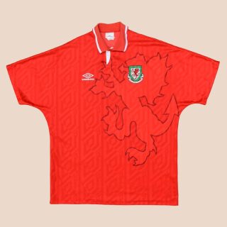 Wales 1992 - 1994 Home Shirt (Good) XL