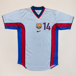 Barcelona 1999 - 2000 Player Issue Away Shirt #14 (Very good) L