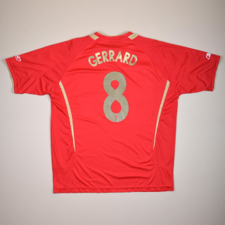 Liverpool 2005 - 2006 European Shirt #8 Gerrard (Good) XL