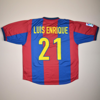 Barcelona 1998 - 2000 Home Shirt #21 Luis Enrique (Very good) XL