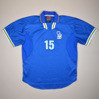Italy 1996 - 1997 Match Issue Home Shirt #15 (Very good) XXL