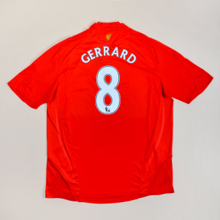 Liverpool 2008 - 2010 Home Shirt #8 Gerrard (Very good) XL