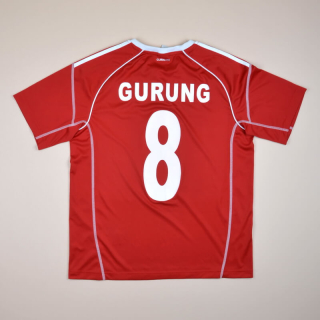 Nepal 2012 - 2014 Match Issue Home Shirt #8 Gurung (Very good) L