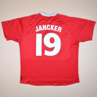 Bayern Munich 2001 - 2002 Champions League Home Shirt #19 Janсker (Good) XL