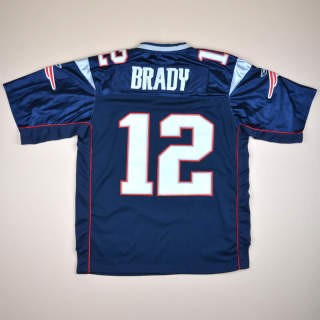 New England Patriots NFL Authentic American Football Shirt #12 Brady (Very good) XL