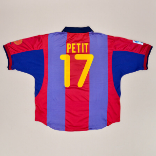 Barcelona 2000 - 2001 Home Shirt #17 Petit (Good) XL