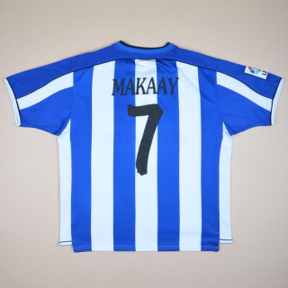 Deportivo 2002 - 2003 Home Shirt #9 Makaay (Very good) XL