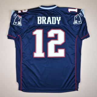 New England Patriots 2000 NFL Authentic American Football Shirt #12 Brady (Excellent) XXXL