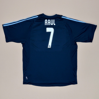 Real Madrid 2003 - 2004 Away Shirt #7 Raul (Very good) XL
