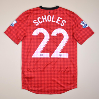 Manchester United 2012 - 2013 Home Shirt #22 Scholes (Very good) S