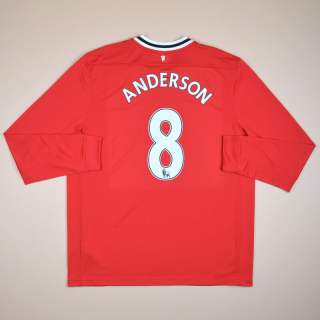 Manchester United 2011 - 2012 Home Shirt #8 Anderson (Very good) XL