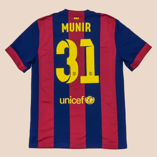 Barcelona 2014 - 2015 Home Shirt #31 Munir (Very good) L