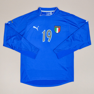Italy 2003 - 2004 Match Issue Home Shirt #19 (Good) L