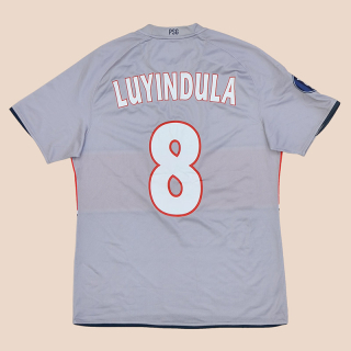 Paris Saint-Germain 2008 - 2009 Match Issue UEFA Cup Away Shirt #8 Luyindula (Very good) L