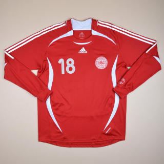 Denmark 2006 - 2008 Match Issue Home Shirt #18 (Very good) XL