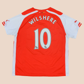 Arsenal 2014 - 2015 'Signed' Home Shirt #10 Wilshere (Good) XL