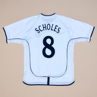 England 2001 - 2003 Home Shirt #8 Scholes (Very good) M