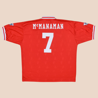 Liverpool 1996 - 1998 Home Shirt #7 McManaman (Very good) XXL