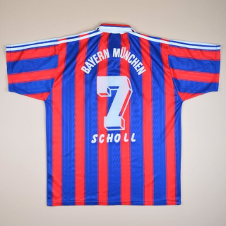 Bayern Munich 1995 - 1997 Home Shirt #7 Scholl (Good) XL