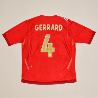 England 2006 - 2008 Away Shirt #4 Gerrard (Good) XXL