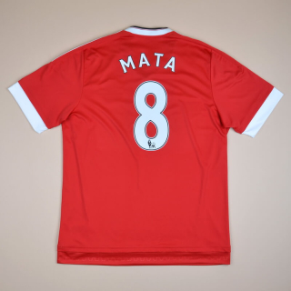 Manchester United 2015 - 2016 Home Shirt #8 Mata (Very good) L