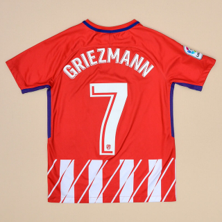 Atletico Madrid 2017 - 2018 Home Shirt #7 Griezmann (Very good) YL