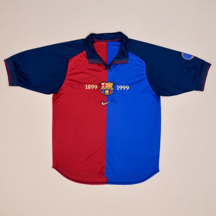 Barcelona 1999 2000 Centenary Home Shirt Not bad L for sale Vintage Sports Fashion