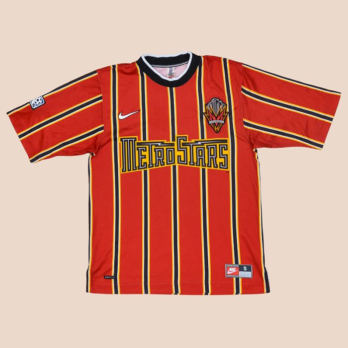 NEW YORK METROSTARS ORIGINAL popular HOME JERSEY Size M MLS USA Soccer USMNT Adult